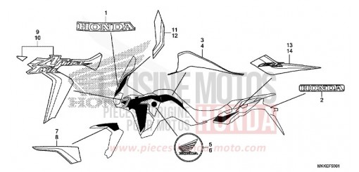 MARQUE/RAYURE (2) CRF1000AK de 2019